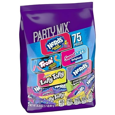 SweeTARTS Variety Party Mix, Individually Wrapped Assorted Candy, 28.6 Ounce (75 Count)