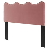 Headboard, Full Queen Size, Velvet, Pink, Modern Contemporary Urban Design, Bedroom Master Guest Suite
