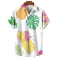 thumbnail image 3 of Camisas hawaianas de playa con estampado de pájaros y animales en 3D para mujer, camisas de manga corta con personalidades Y2k, ropa con solapa para mujer, 3 of 5