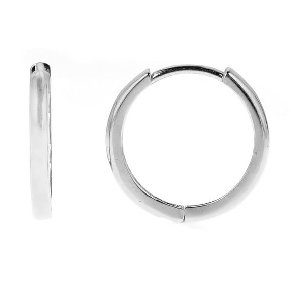 Ritastephens Sterling Silver Huggy Earrings, 2 Pieces, 14mm
