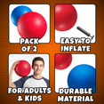 thumbnail image 2 of Set de kickball PlayBolt de 25 cm rojo y azul, 2 unidades con bomba, 2 of 7
