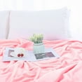 thumbnail image 3 of PiccoCasa Home Bedroom Soft Microplush Fleece Throw Blanket for Full Bed, Pink, 3 of 8