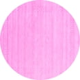 thumbnail image 1 of Ahgly Company Indoor Round Abstract Pink Contemporary Area Rugs, 7' Round, 1 of 4