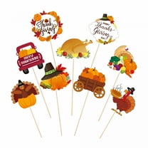 LAMIRO Thanksgiving Decoration Party Supplies with Assorted Color Paper Props for Indoor Outdoor Use 9Pcs