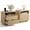 2Pc Oak, variant on PAPROOS Nightstand with Charging Station, Large 2 Drawers Nightstand with Motion Sensor Light and Curved Corner Design, Fluted Extra Wide Bedside Table for Bedroom, Natural Oak