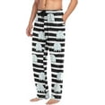 thumbnail image 5 of HPINK-T Black White Elephant Stripe Pajama Pants Mens Lounge Pants Lightweight Men Pajama Bottoms with Drawstring & Pockets, 5 of 13