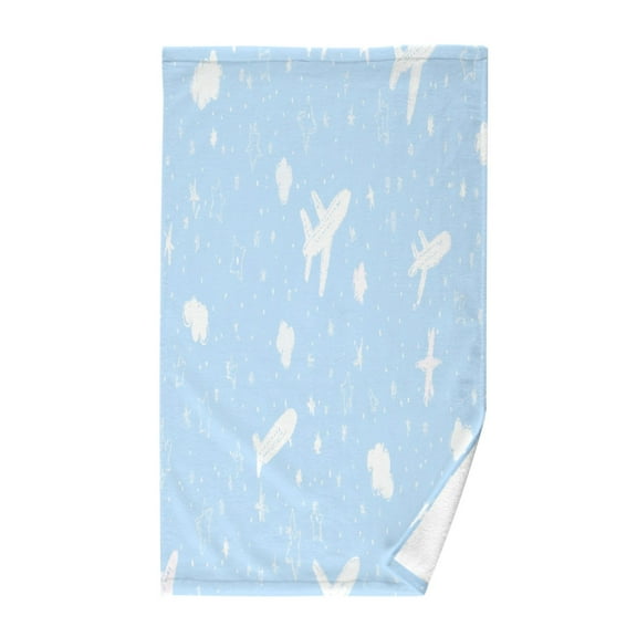 Airplane Pattern Design Soft 100% Cotton Towel, High Absorbency, Single Pack, 16" x 28"
