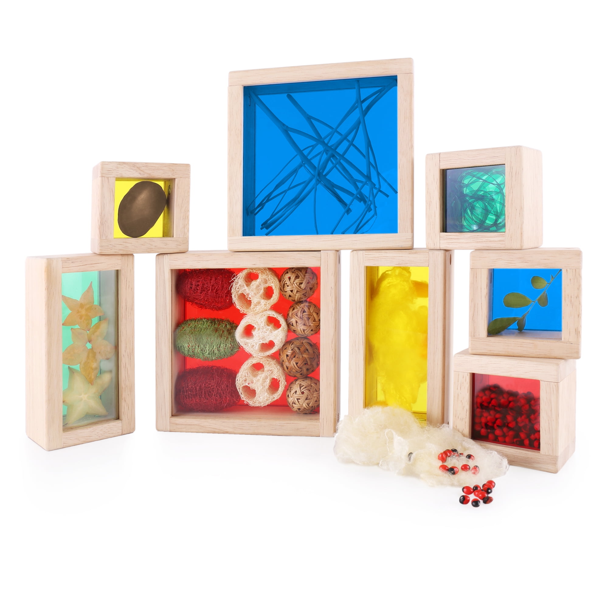 Toys & Games Smooth Wooden Observation Stacking Blocks Transparent