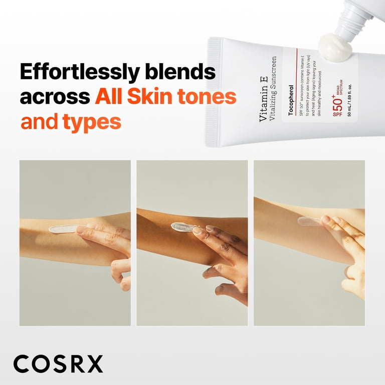 COSRX Vitamin E Sunscreen SPF 50+, 1.69 oz, UV Protection, No