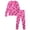 style 2, variant on NIPAXO Girls Pajamas Set Long Sleeve Cute Rabbit Bunny Print Casual Sleepwear with Pink Trim for Toddler Little Girls