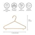 thumbnail image 4 of 3 Sprouts Baby Wheat Straw Plastic Clothes Hangers - Pack of 30 - Speckled Brown, 4 of 4