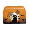 thumbnail image 1 of Suhoaziia Halloween Toaster Covers 4 Slice Wide Slot for Kitchen,Stain Resistant Black Cats Moon Toaster Bag Protector,Easy to Clean Spider Web Bats Microwave Toaster Oven Cover, 1 of 6