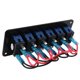 thumbnail image 1 of Panel de interruptor de palanca RV panel de interruptor de palanca de aleación de aluminio de 6 bandas 3PIN DC12V a 24V negro anodizado para motocicletas ANGGREK Otros, 1 of 8