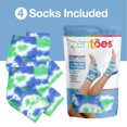 thumbnail image 6 of ZenToes Moisturizing Socks Gel Lined to Heal and Treat Dry, Cracked Heels While You Sleep (Blue Tie Dye), 6 of 9
