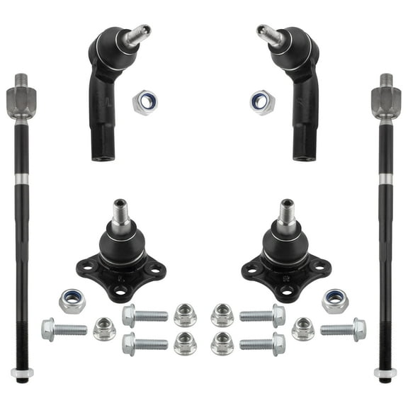 BOXI (Set of 6) Front Lower Ball Joints   Inner Outer Tie Rods Fit for Volkswagen Beetle 1998-2010 | for Volkswagen Golf 1999-2006 | for Jetta 1999-2005 | Replaces EV400 ES3524 ES3525 K90355 K90357