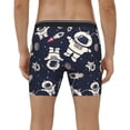 thumbnail image 2 of Men's Boxer Briefs, Cartoon Spaceship Soft and Breathable Mens Underwear Boxer Briefs With Widen Waist, 2 of 5