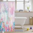 thumbnail image 3 of Mermaid Tail Shower Curtain Pastel Rainbow Gradient Glitter Waterproof Bath Curtain Girly Kawaii Mermaid Princess Kids Bathroom Decor Cute Little Mermaid Sequins Bathroom Curtain 72\u201dWx84\u201dL, 3 of 6
