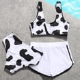 thumbnail image 2 of YunPes Girls Tankini Girls' Cow Three Piece Crisscross Floral Print Back Cute Summer Swimsuit Girls Swimwear 13 14 Years Glitz Swimwear, 2 of 6