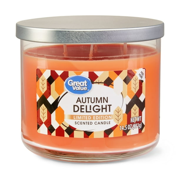Great Value Limited Edition Autumn Delight Scented Candle, 14.5 oz