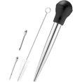 thumbnail image 1 of Turkey Baster Set 4pcs Stainless Steel Turkey Baster Syringe Needle with Cleaning Brush for Meat Cooking Barbecue, 1 of 6