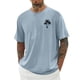 thumbnail image 1 of Camisas de Manga Larga para Hombres Imprimir Casual Cuello Redondo Blusa de Manga Corta, Camisas de Lino para Hombres, 1 of 3