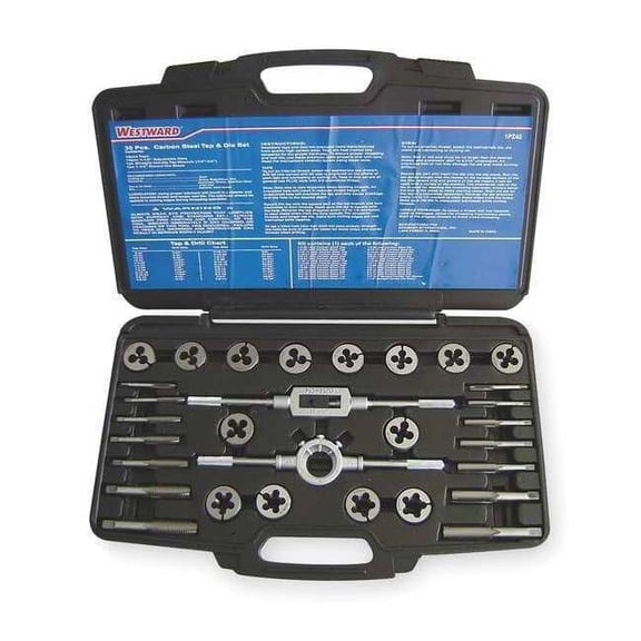 Manufacturer Varies Tap/Die Set,30 Pieces 1PZ42