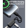 thumbnail image 2 of Double Lightning Headphone Adapter(2in1)for iPhone 14 13 12 Pro Max Dual Jack Charging Aux Audio Dongle for Apple MFi Certified Connector for iPad Splitter Tablet Cable Headset Charger Port Converter, 2 of 7