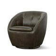 thumbnail image 6 of Home Square Leather Swivel Chair in Dark Brown Finish - Set of 2, 6 of 8