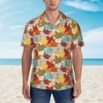 thumbnail image 2 of Fotbe Fall Maple Leaves Hawaiian Shirt for Men Unisex Summer Beach Casual Short Sleeve Cotton Linen Button Down Shirts-3X-Large, 2 of 5