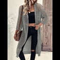 thumbnail image 4 of Cárdigan de Punto con Mangas 3/4 Abiertas y Aberturas para Mujer, Suéter , Gris, Talla XL, 4 of 9
