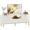 thumbnail image 1 of HOMCOM TV Console with RGB LED Lights, TV Unit for TVs up to 50 Inch, White, 1 of 10