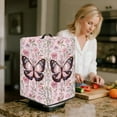 thumbnail image 3 of ZIATUBLES Pink Butterfly Floral Print Juicer Cover Canvas Kitchen Appliance Dust Cover with Top Handle Stain Resistant Countertop Decor Accessories, Size S, 8 "W x 8 "D x 17 "H, 3 of 7