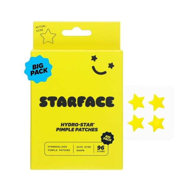 Parches para espinillas, hidrocoloide Starface Hydro-Stars, 96 unidades
