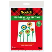 "Self-Sealing Laminating Sheets, 6 Mil, 9.06"" X 11.63"", Gloss Clear, 10/pack | Bundle of 5 Packs"