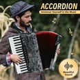 thumbnail image 4 of Accordion, 37 Keys 96 Bass Professional Accordion for Beginners and Advanced Players with Backpack and Strap, 4 of 7