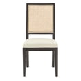 thumbnail image 3 of NPD Furniture Dover Faux Leather Dining Side Chair in Beige (Set of 2), 3 of 16