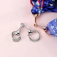 thumbnail image 5 of Chic Scarf Fastener Accessory Sophisticated Shawl Scarf Clip adorned with a Horse Bit Delicate Shawl Rings Clip Fastener, 5 of 9