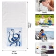 thumbnail image 3 of GZHJMY Blue Marine Kraken Octopus Towels 100% Cotton Hand Towels for Bathroom 16 x 30 inch, Absorbent Soft & Skin-Friendly, 1 Piece Wash Cloths, 3 of 6