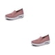 thumbnail image 2 of Sonducket Fly Weave Mujer Mujer Mocasines Zapato Suela Gruesa Slip-On Flats Plataformas Zapatos Transpirable Ahueca Hacia Fuera Zapatos Rosa Rosa treinta y ocho 2piezas, 2 of 6