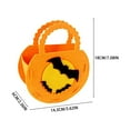 thumbnail image 3 of Cute Halloween Decorations Candy Bags, Reusable Cloth Bags with Handle, Halloween Trick or Treat Tote Bags for Party Gifts (Orange/1 Pcs) 5.62x2.36x7.08", 3 of 7