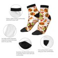 thumbnail image 5 of Fuzoiu Burger Print Adult Socks, Crew Moisture-wicking Socks, Unisex Cushion Crew Socks,Casual Sports Ankle Socks, 5 of 7
