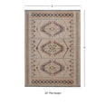 thumbnail image 3 of Contemporary Home Living 3' x 5' Hexagon Medallion Area Throw Rug - Cream and Brown, 3 of 7