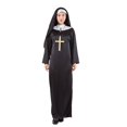 thumbnail image 7 of Jiibva Womens Nun Costume Set Long Robe Headpiece Cross Necklace Black One Size, 7 of 7