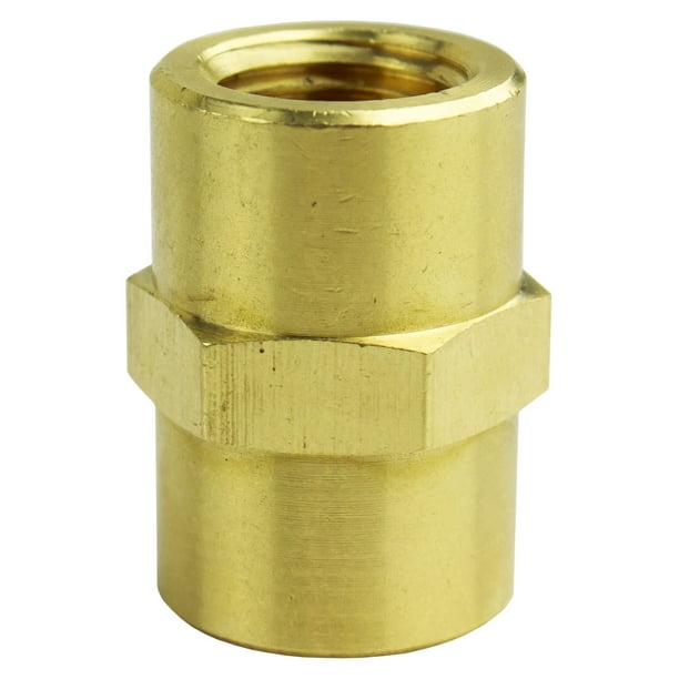 1/4" NPT Female Solid Brass Pipe Union Adapter Fitting WOG Solid
