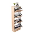 thumbnail image 1 of Zapatero Kaise Café Claro y Blanco Virtual Muebles, 1 of 9