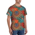 thumbnail image 2 of Vsdgher Mandala Colorful Print Men's Dry Fit Mesh Athletic Shirts Moisture Wicking Tennis T-Shirt Tops, 2 of 9