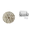 thumbnail image 1 of Escultura para colgar en la pared,Decoración de pared de metal para sala de estar,dormitorio y exterior.,Cesta de almacenamiento colgante,Cesta de almacenamiento para gabinete organizador de, 1 of 8