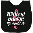 thumbnail image 2 of Inktastic Without Music Life Would Be Flat Newborn Bib, 2 of 3