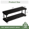 thumbnail image 2 of Finmind Solid Wood Entryway Bench with Storage Shelf, 63" Industrial Shoe Bench with Thickened Metal Tubing, Black (Easy Assembly), 2 of 8
