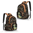 thumbnail image 2 of SEANATIVE Backpacks for Girls Boys Teens School Bookbag Travel Daypack Multi Pockets Elementary Kids Backpack with Padded Adjustable Straps, Cartoon Dinosaur Skeleton Musical Note, 2 of 7